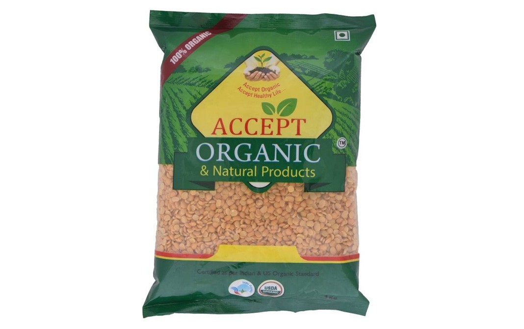 Accept Organic Toor Dal Yellow (Split)    Pack  500 grams